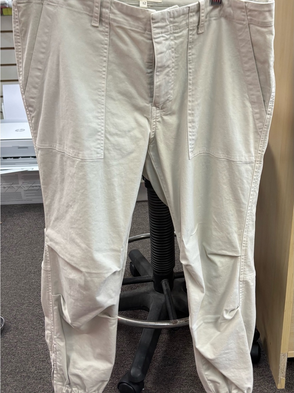 Nili Lotan Women’s  Cargo Chinos in Light Cream